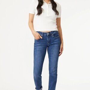 Mavi Women's Emma Slim Boyfriend Organic Cotton Jeans Size 31